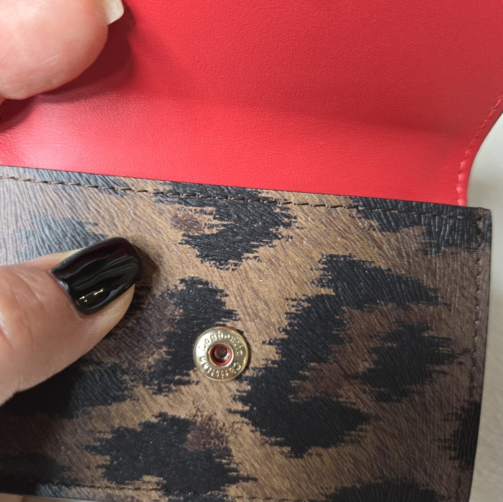 Christian Louboutin leopard-print mini wallet NWT - Picture 4 of 11